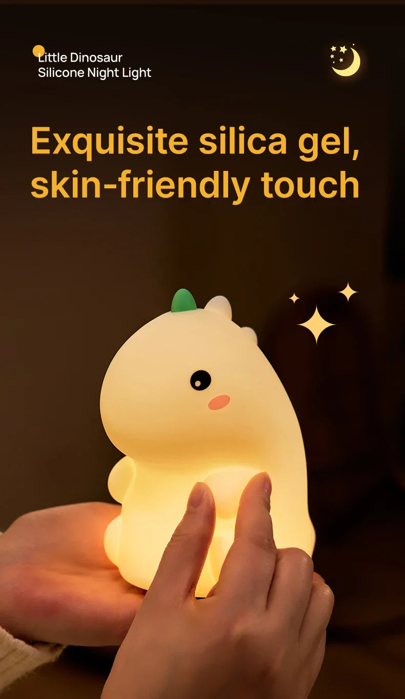 Dinosaur LED Night Light β Dimmable Silicone Lamp for Kids π¦