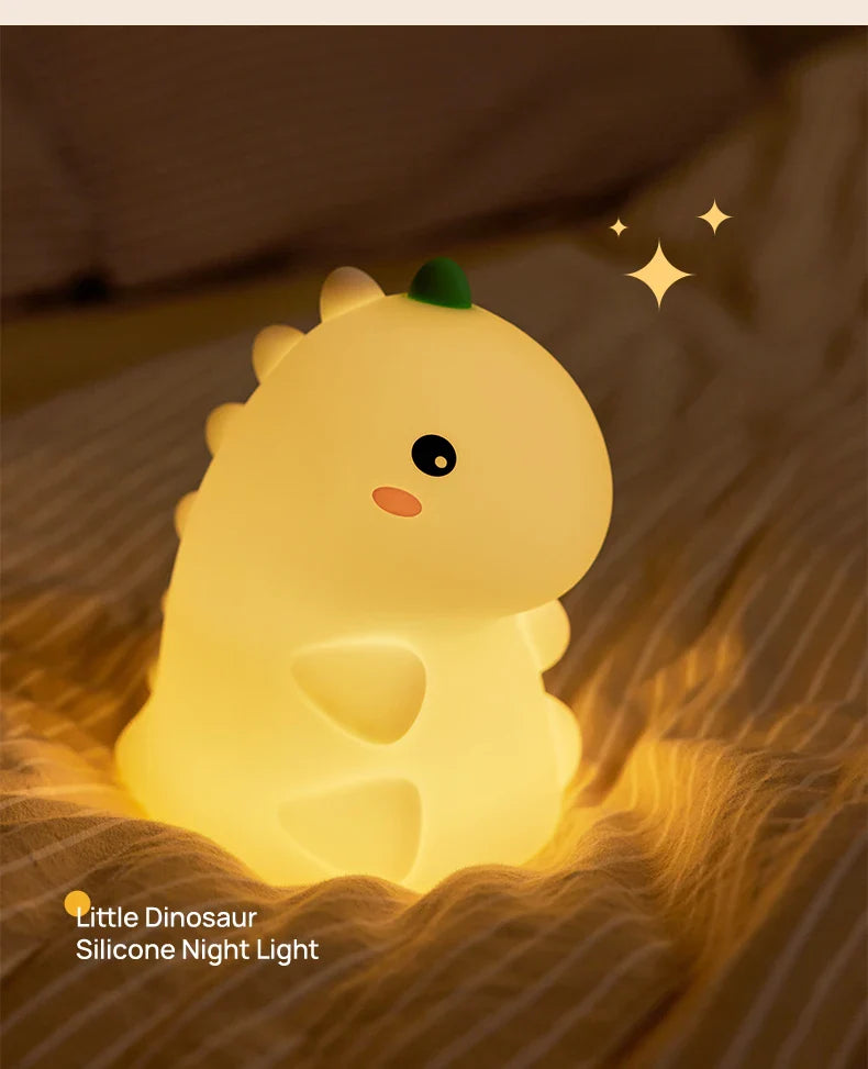 Dinosaur LED Night Light β Dimmable Silicone Lamp for Kids π¦