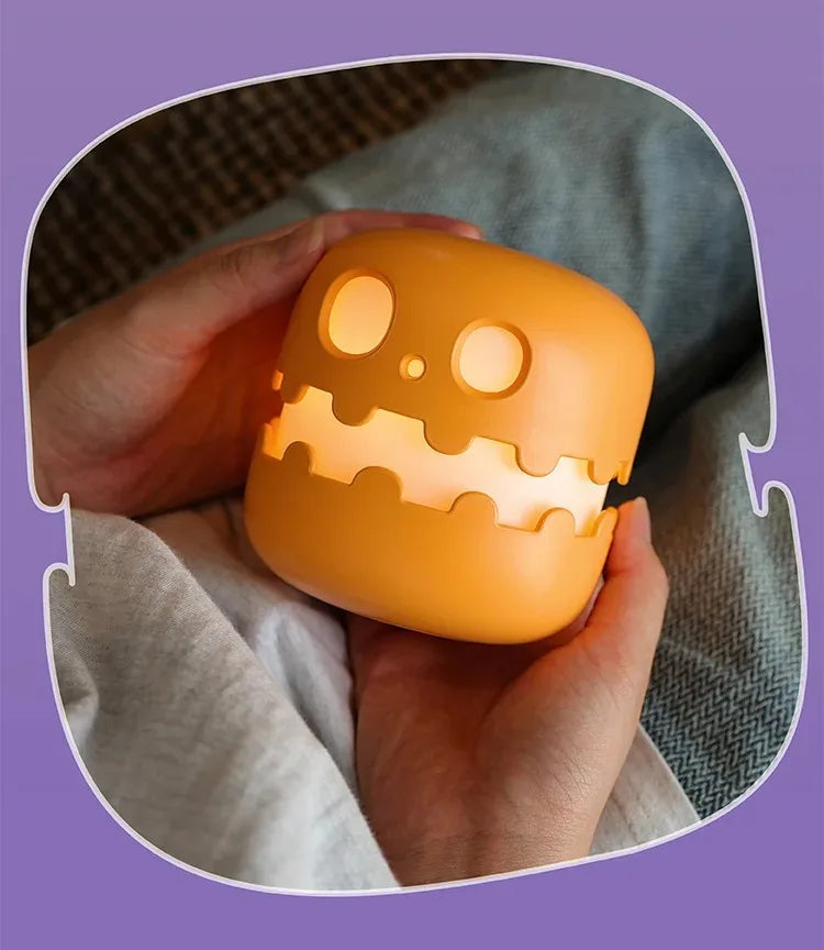 Pumpkin LED Night Light β Timed Brightness Adjustable Desktop Lamp π