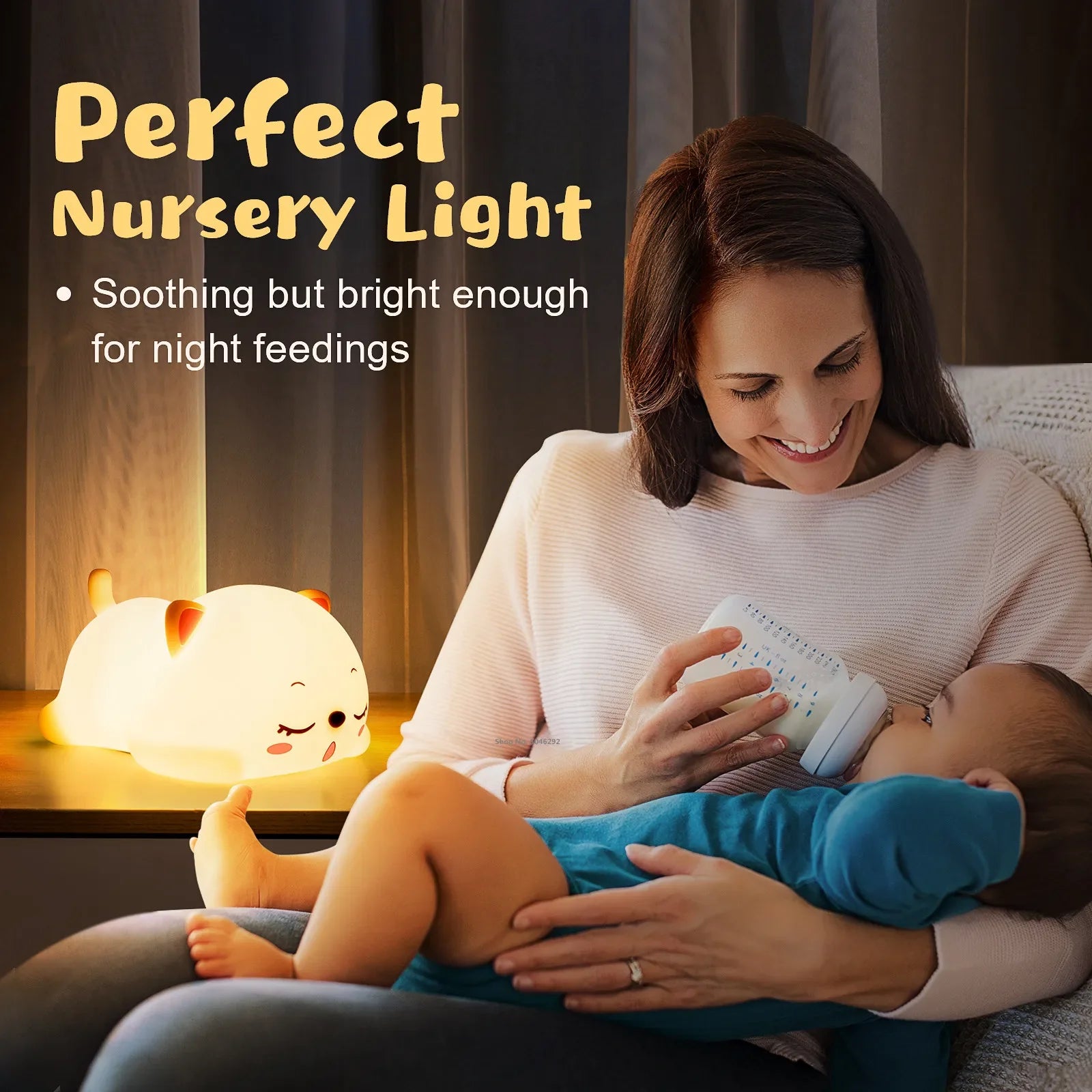Cat LED Night Light β Touch & Remote Silicone USB Lamp π±