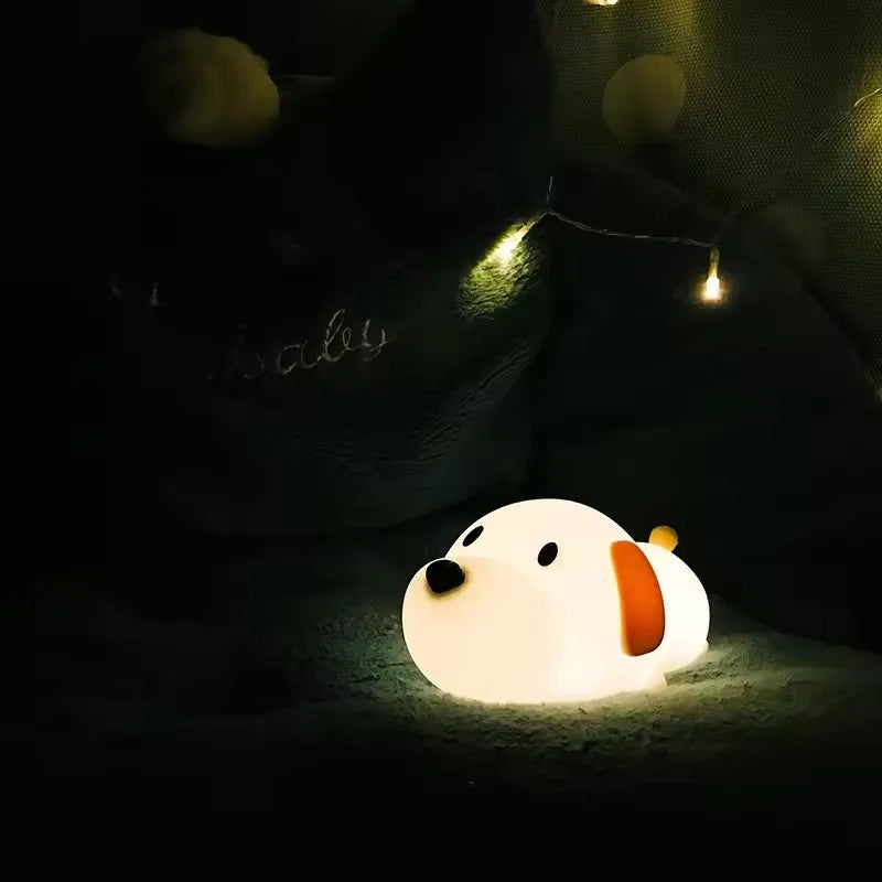 Dog LED Night Light β Silicone 2-Color Dimmable USB Lamp πΆ