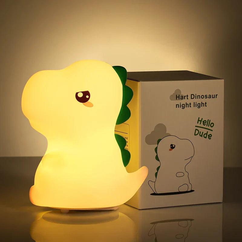 Dinosaur LED Night Light β Touch Sensor Color-Changing Silicone Lamp π¦