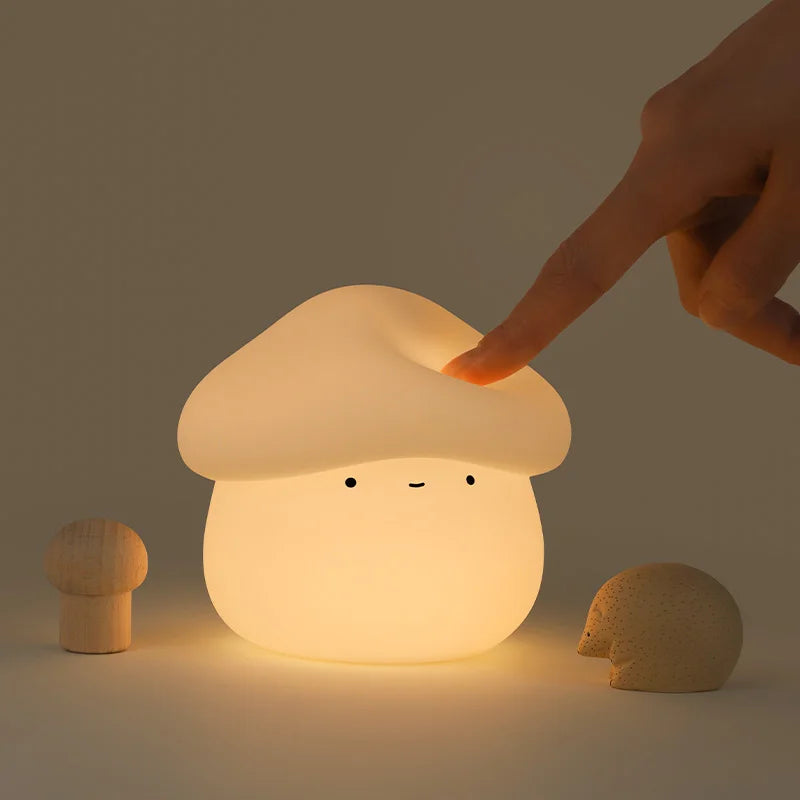 Mushroom LED Night Light β Dimmable Silicone Lamp for Kids π