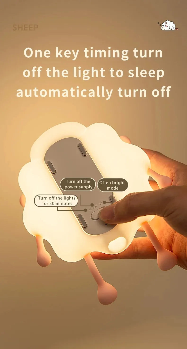 Sheep LED Night Light β USB Silicone Lamp with Phone Holder π