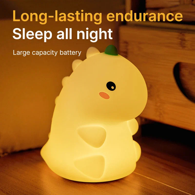 Dinosaur LED Night Light β Dimmable Silicone Lamp for Kids π¦