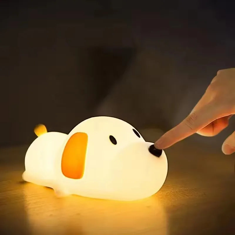 Dog LED Night Light β Silicone 2-Color Dimmable USB Lamp πΆ