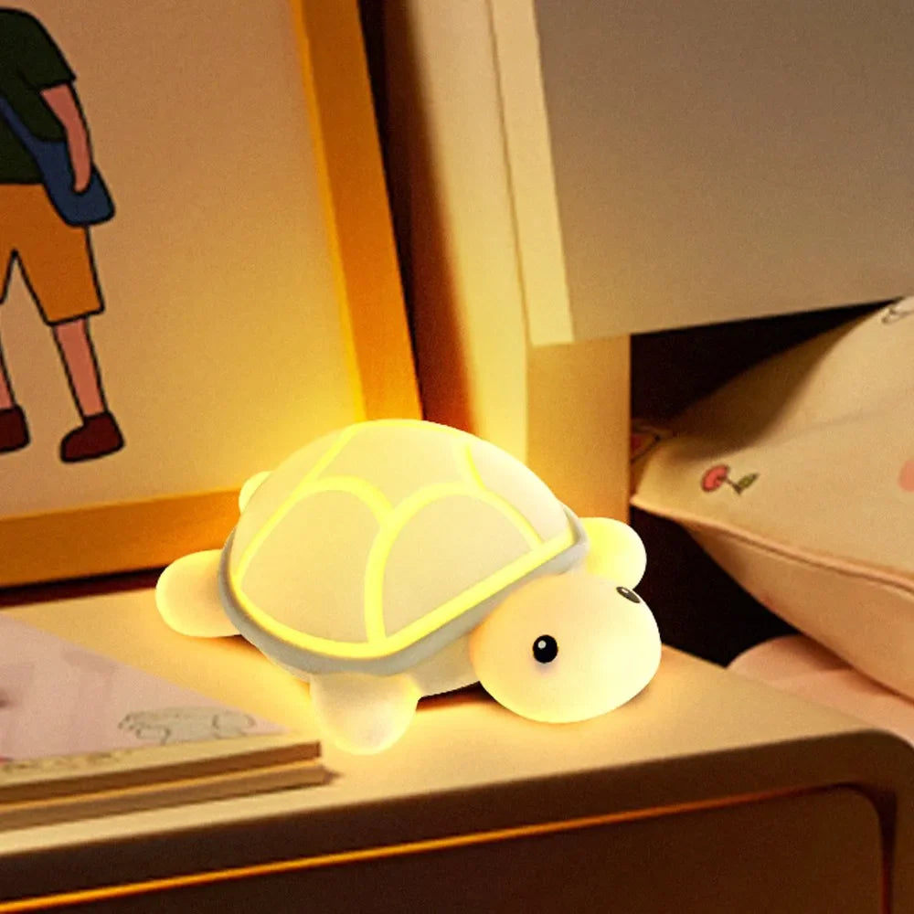Turtle LED Night Light β Colorful Silicone Lamp for Kidsβ Rooms π’