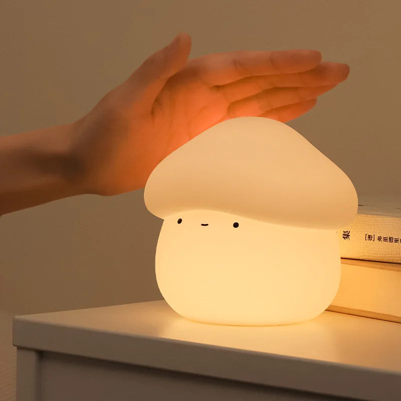 Mushroom LED Night Light β Dimmable Silicone Lamp for Kids π