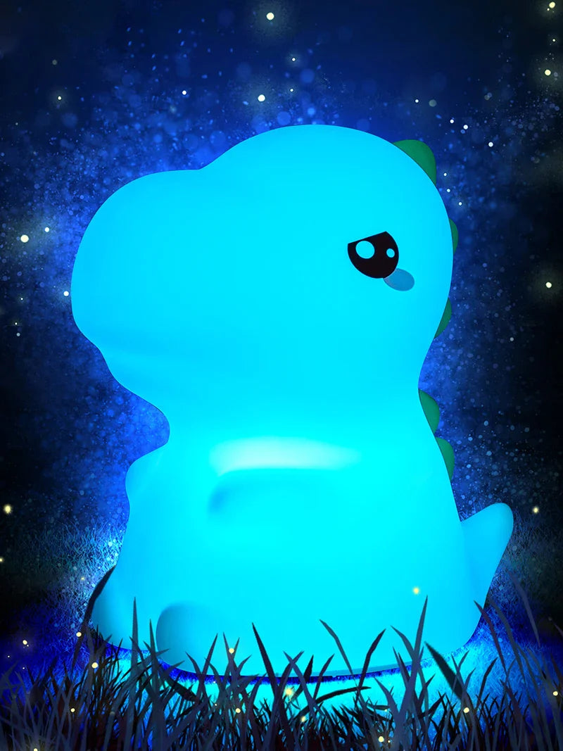 Dinosaur LED Night Light β Touch Sensor Color-Changing Silicone Lamp π¦