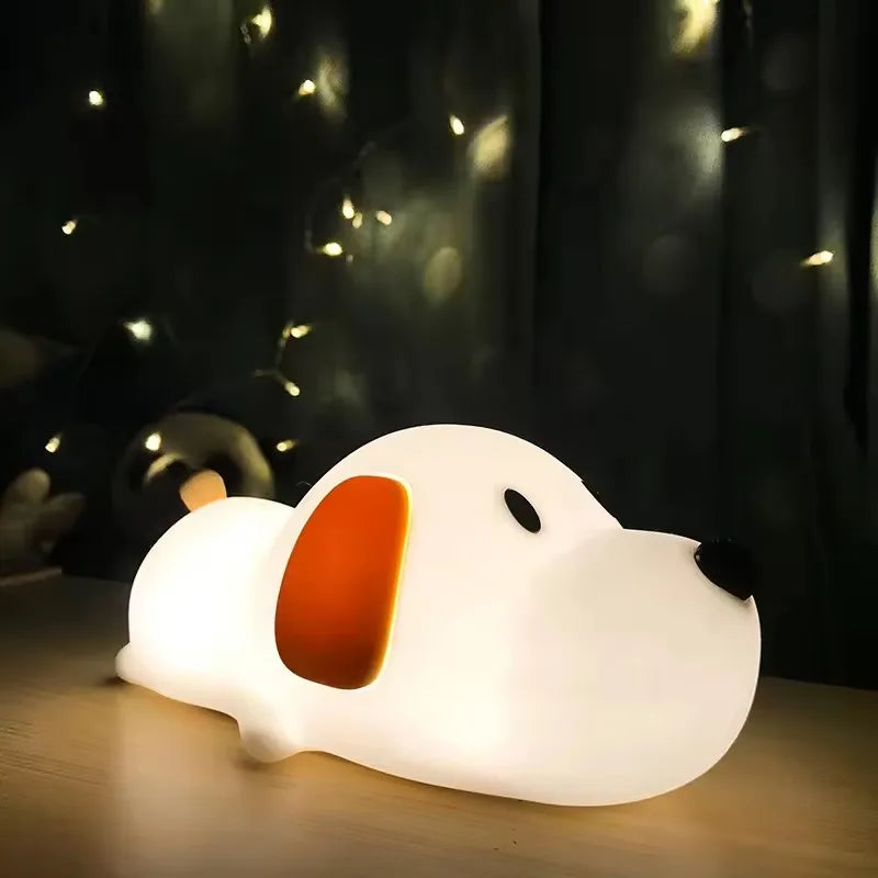 Dog LED Night Light β Silicone 2-Color Dimmable USB Lamp πΆ