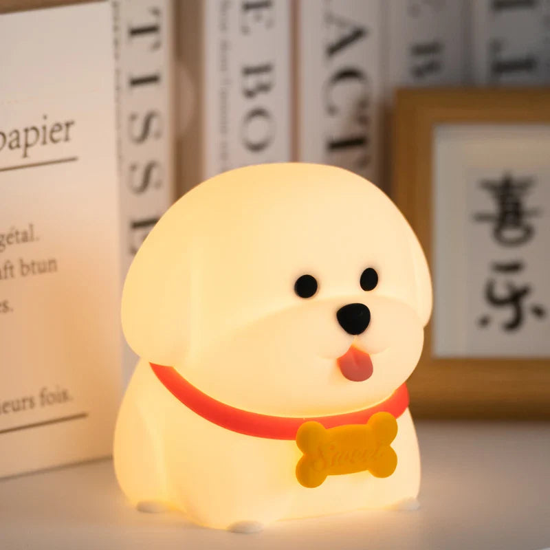 Dog LED Night Light β Soft Silicone Multi-Color USB Lamp πΆ