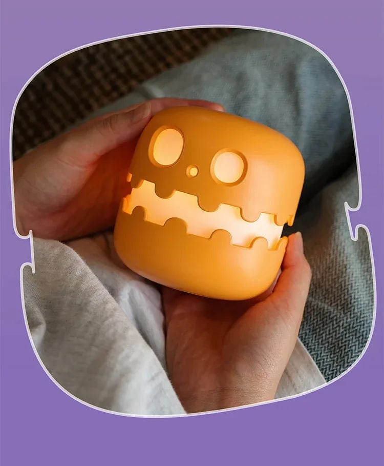 Pumpkin LED Night Light β Timed Brightness Adjustable Desktop Lamp π