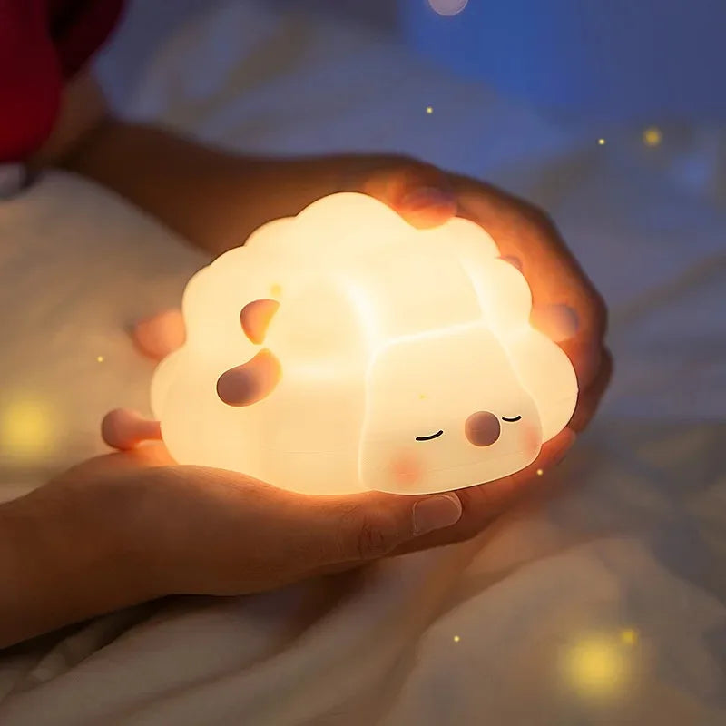Sheep LED Night Light β USB Silicone Lamp with Phone Holder π