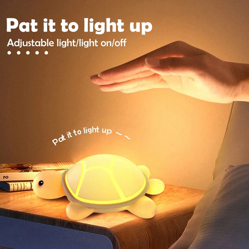 Turtle LED Night Light β Colorful Silicone Lamp for Kidsβ Rooms π’