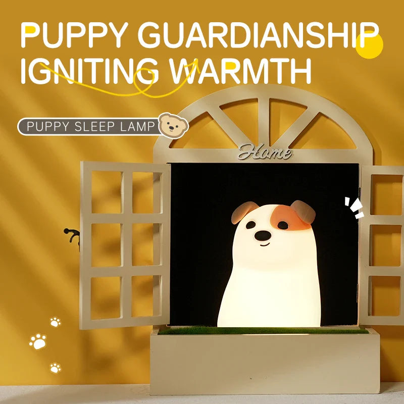 Dog LED Night Light β Rechargeable Squishy Silicone Lamp for Kids πΆ