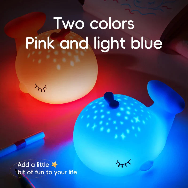 Starry Whale LED Night Light β Soft Glow USB Touch Lamp π