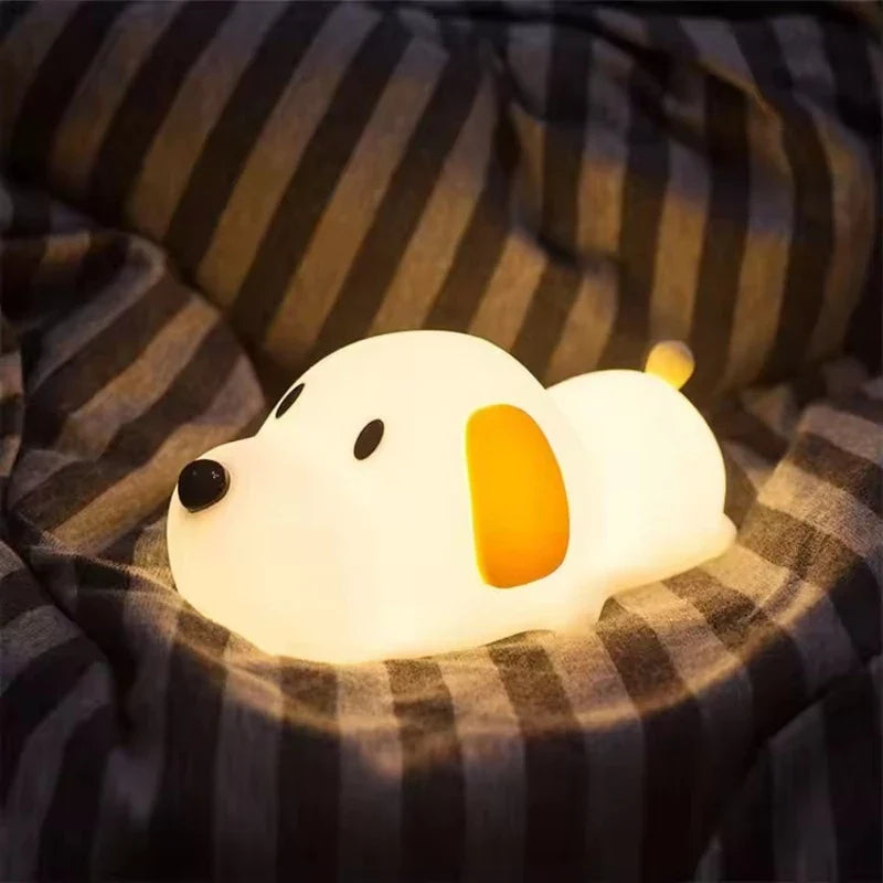Dog LED Night Light β Silicone 2-Color Dimmable USB Lamp πΆ