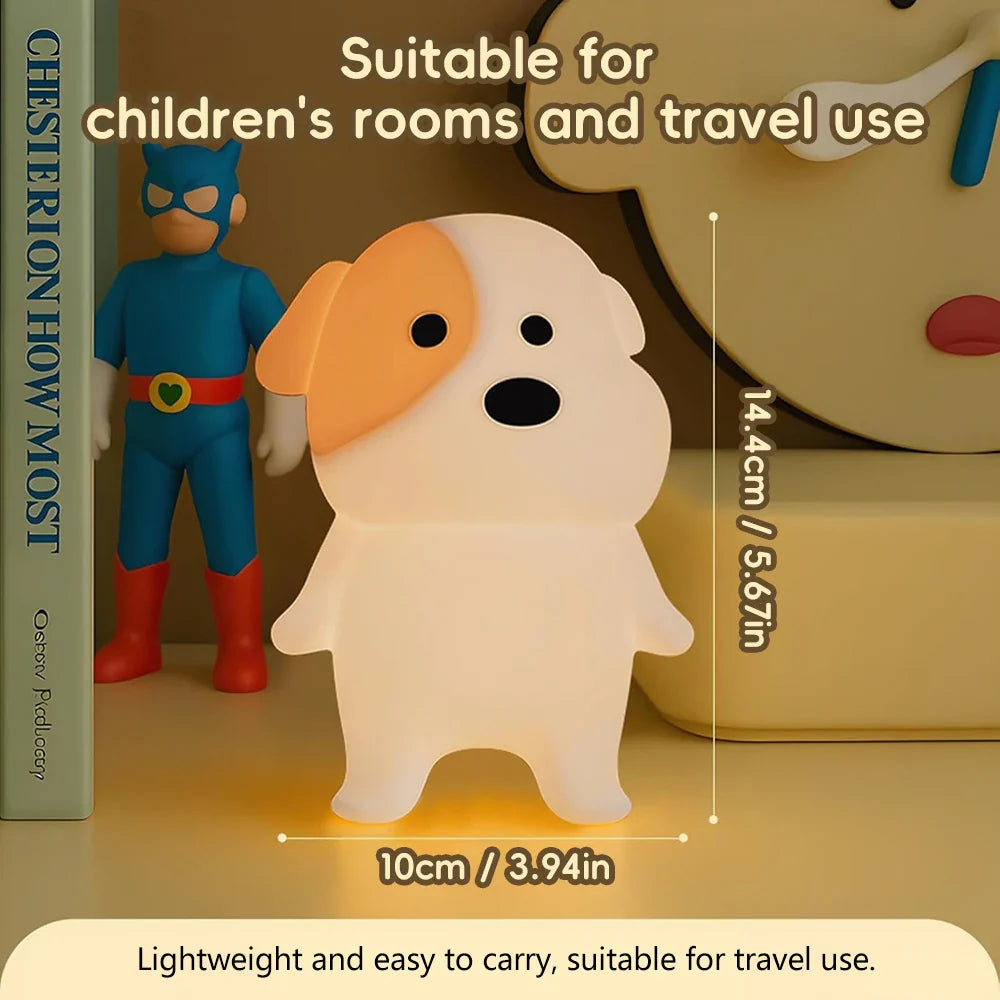 Dog LED Night Light β Rechargeable Squishy Silicone Lamp for Kids πΆ