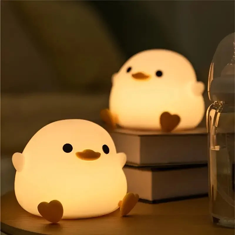 Soft Squishy Duck LED Night Lamp β USB Rechargeable & Gift-Ready