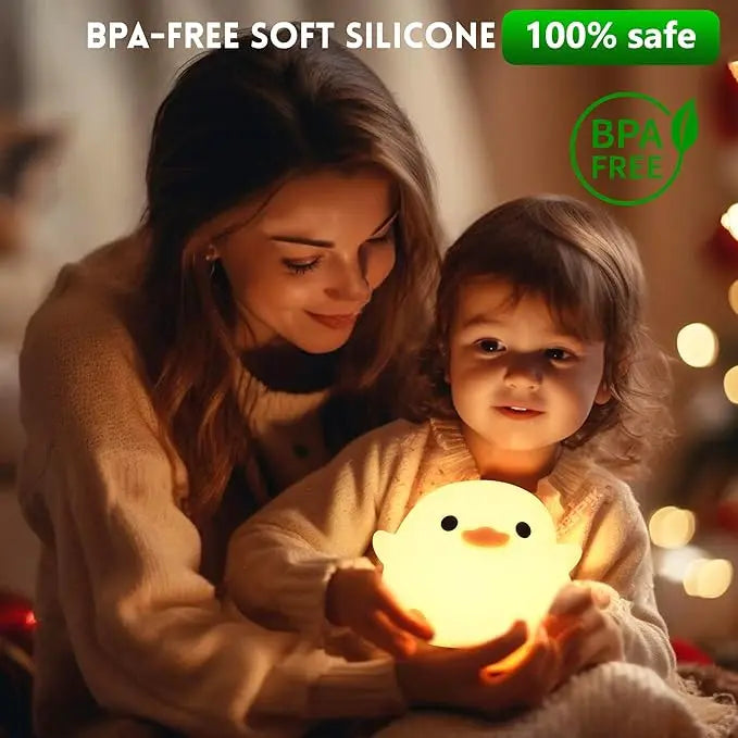 Soft Squishy Duck LED Night Lamp β USB Rechargeable & Gift-Ready
