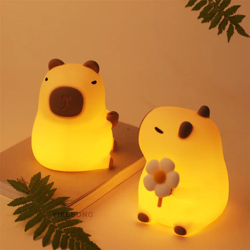 Capybara LED Night Light β Touch Sensor, Dimmable USB Lamp πΎ