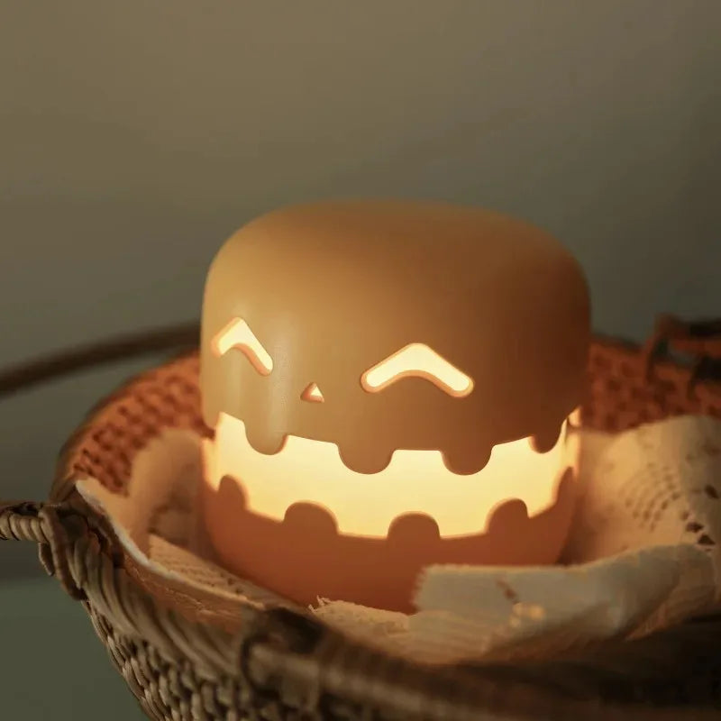 Pumpkin LED Night Light β Timed Brightness Adjustable Desktop Lamp π