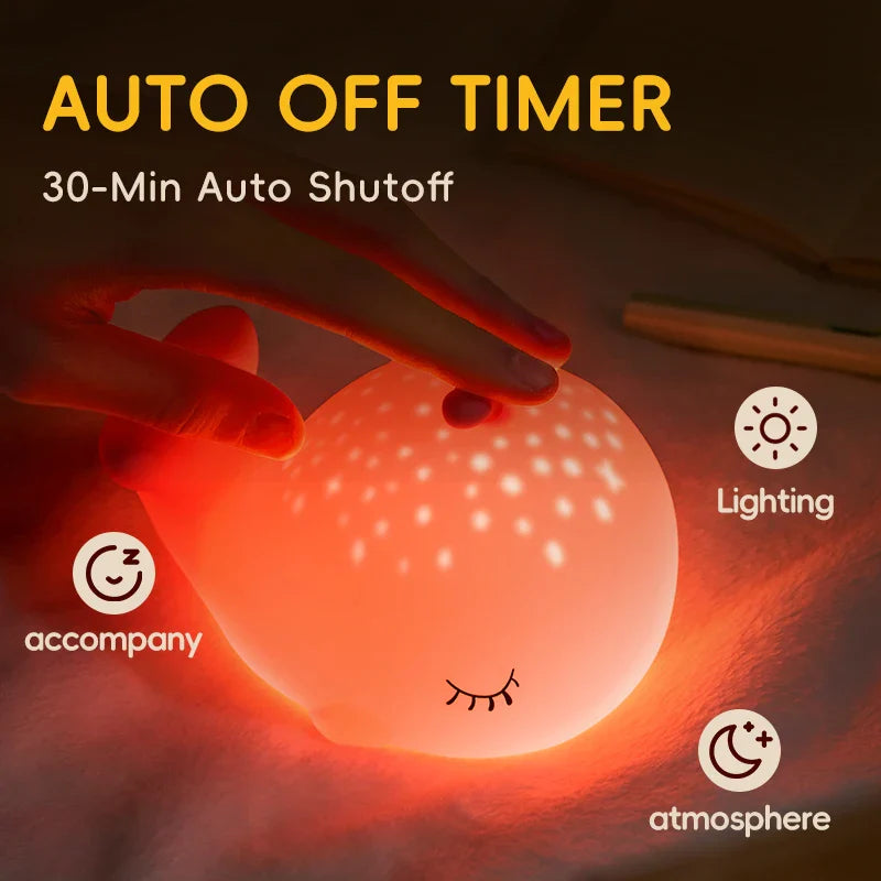 Starry Whale LED Night Light β Soft Glow USB Touch Lamp π