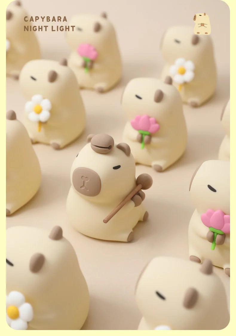 Capybara LED Night Light β Touch Sensor, Dimmable USB Lamp πΎ