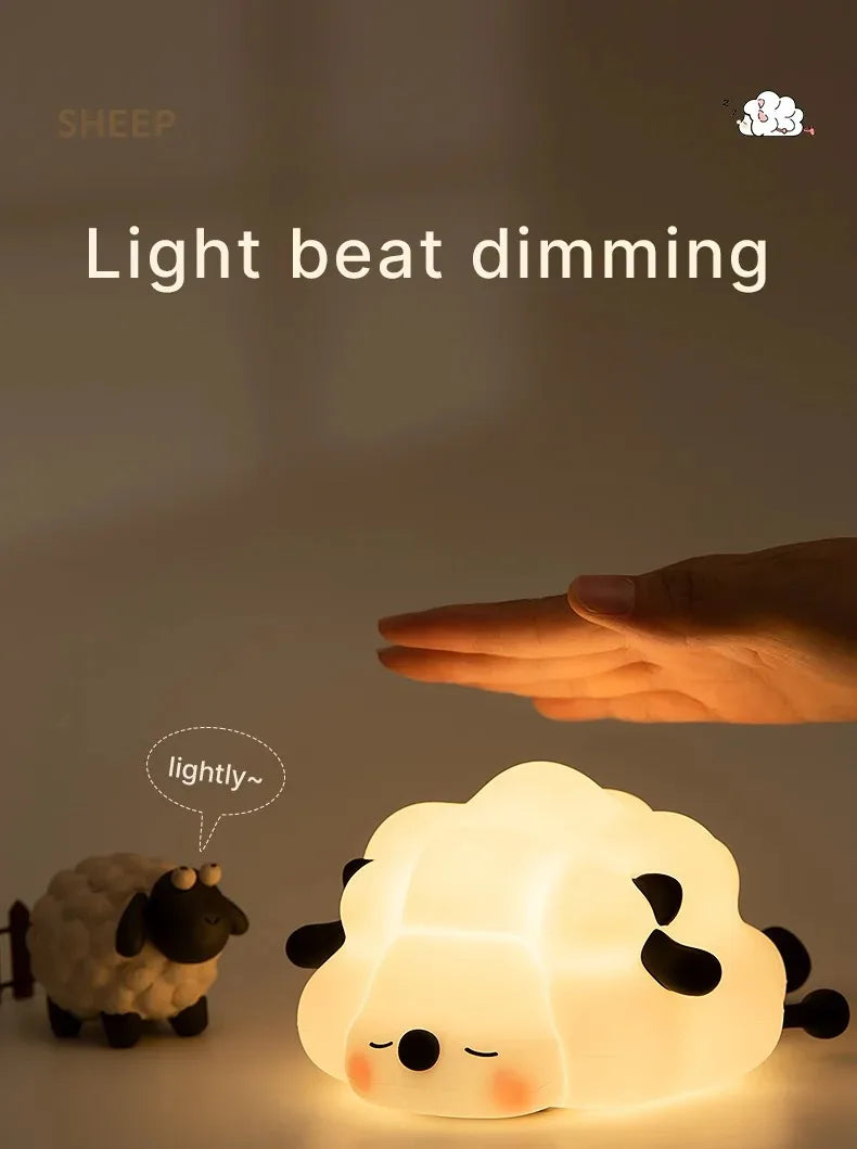 Sheep LED Night Light β USB Silicone Lamp with Phone Holder π