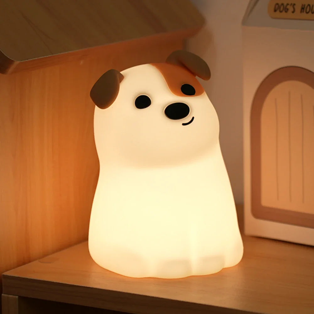 Dog LED Night Light β Rechargeable Squishy Silicone Lamp for Kids πΆ