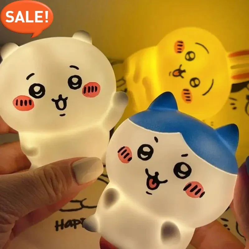 Chikawa Kawaii Hachiware Usagi Night Light β Cartoon Vinyl LED Lamp π°