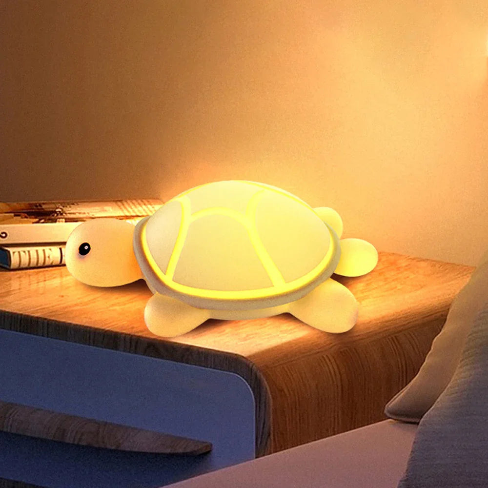 Turtle LED Night Light β Colorful Silicone Lamp for Kidsβ Rooms π’