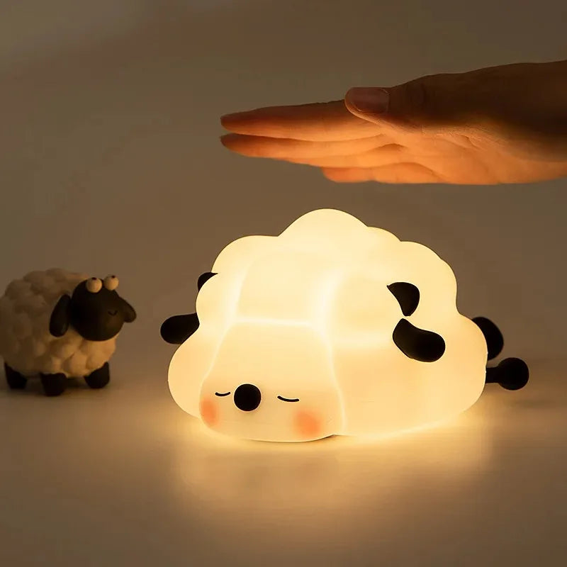 Sheep LED Night Light β USB Silicone Lamp with Phone Holder π