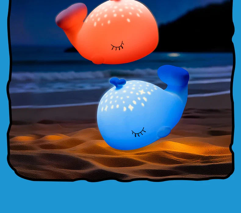 Starry Whale LED Night Light β Soft Glow USB Touch Lamp π