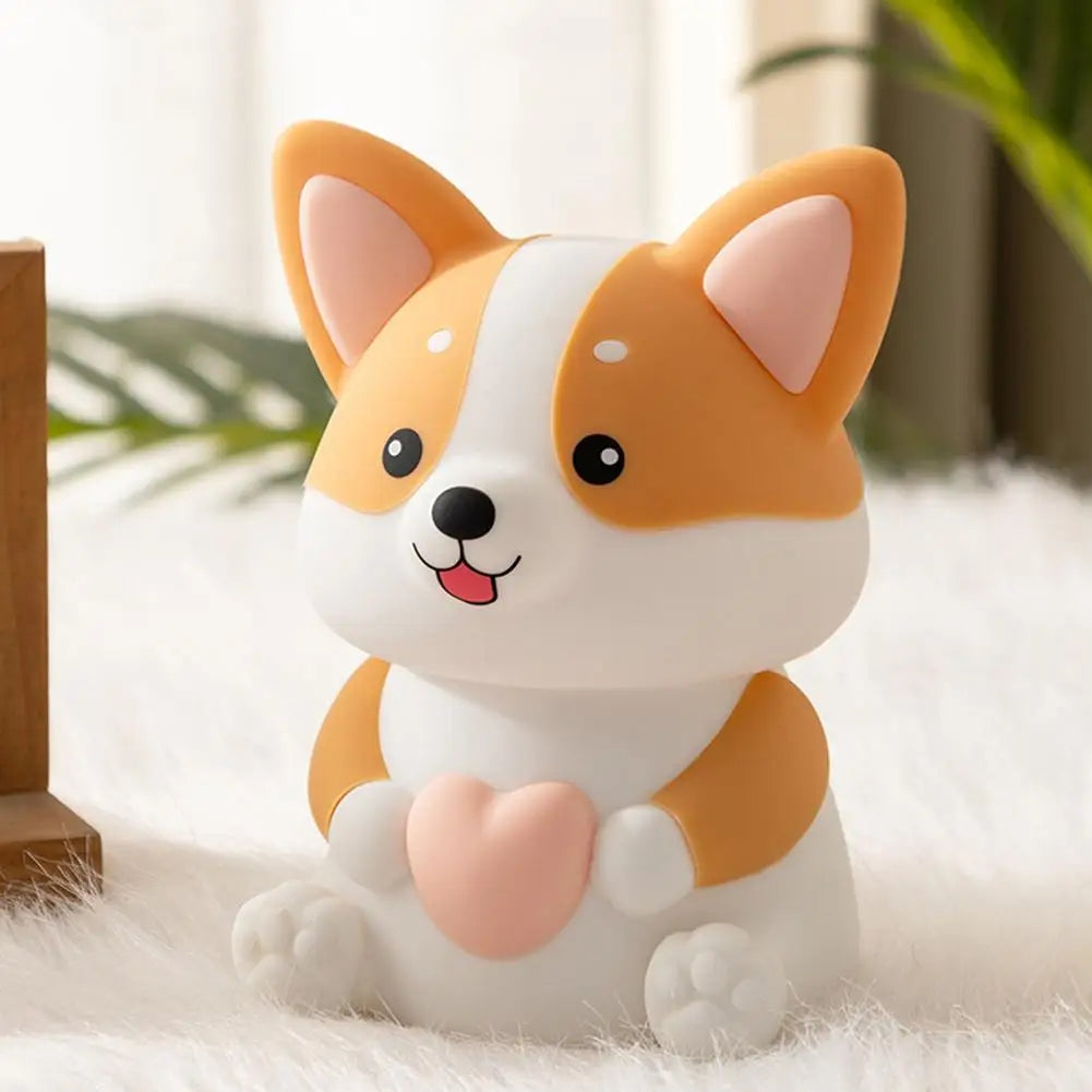 Corgi LED Night Light β 3-Mode Silicone USB Lamp for Kids πΆ