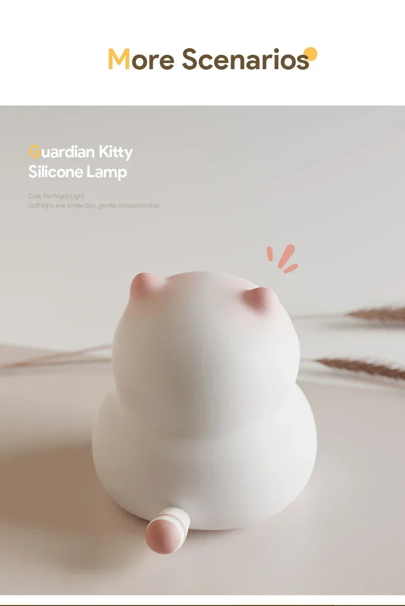 Cat LED Night Light β Soft Silicone Pat Lamp for Kids π±