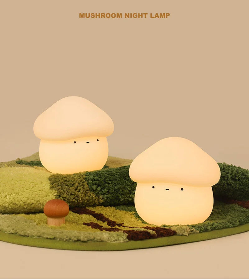 Mushroom LED Night Light β Dimmable Silicone Lamp for Kids π