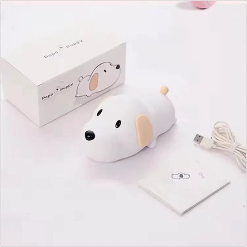 Dog LED Night Light β Silicone 2-Color Dimmable USB Lamp πΆ