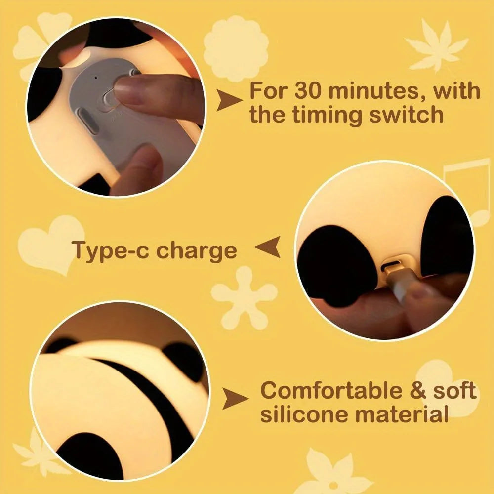 πΌπ‘ Panda Squishy LED Night Light β Tap to Glow β¨ Perfect Baby & Girl Gift π