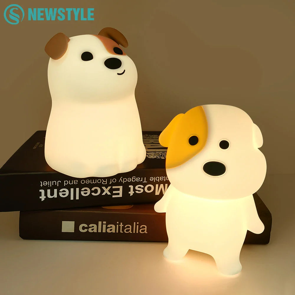 Dog LED Night Light β Rechargeable Squishy Silicone Lamp for Kids πΆ
