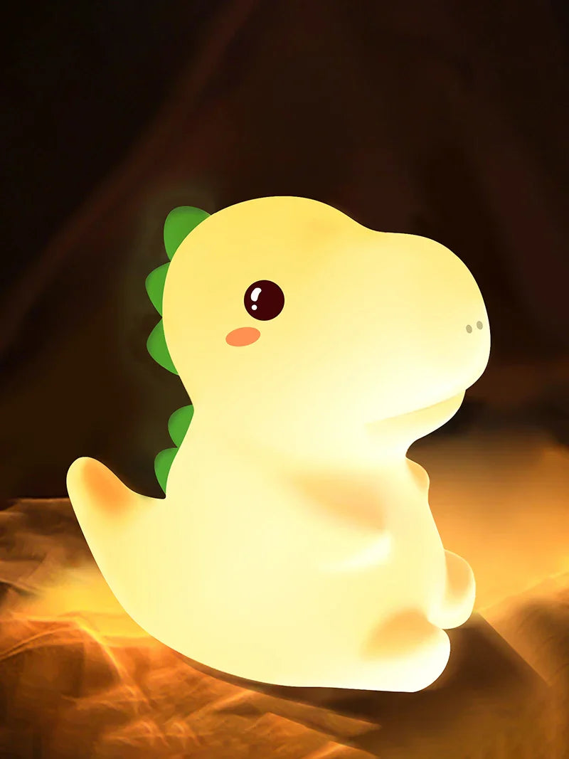 Dinosaur LED Night Light β Touch Sensor Color-Changing Silicone Lamp π¦