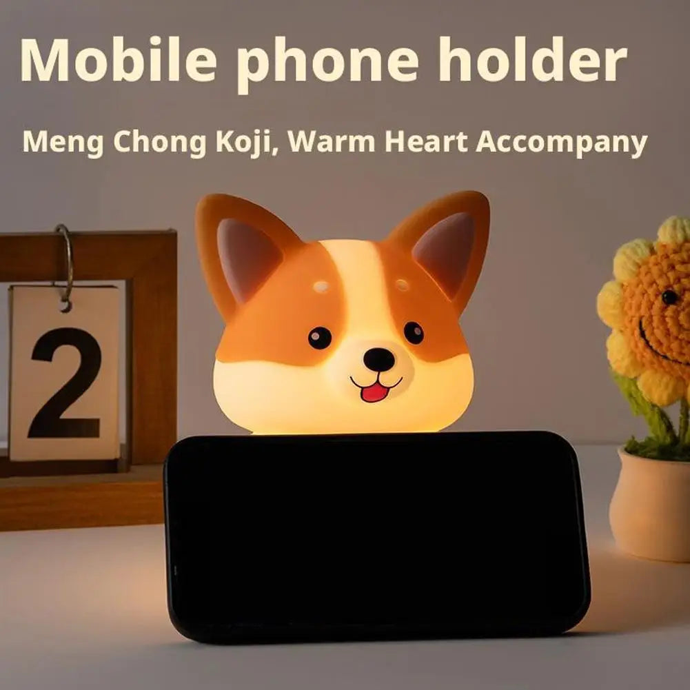 Corgi LED Night Light β 3-Mode Silicone USB Lamp for Kids πΆ