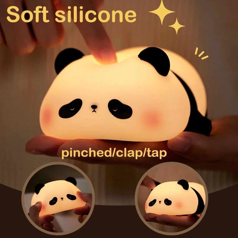 πΌπ‘ Panda Squishy LED Night Light β Tap to Glow β¨ Perfect Baby & Girl Gift π