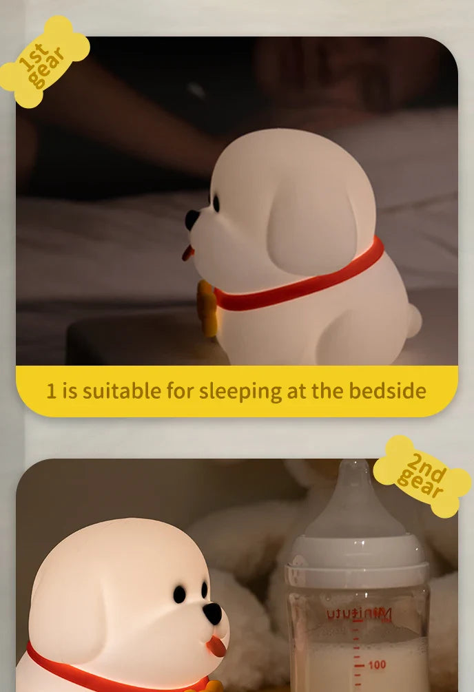 Dog LED Night Light β Soft Silicone Multi-Color USB Lamp πΆ