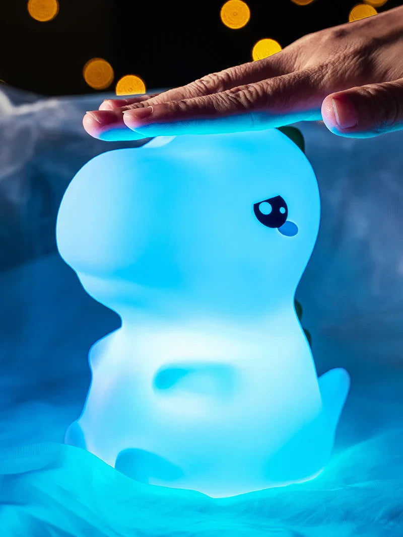 Dinosaur LED Night Light β Touch Sensor Color-Changing Silicone Lamp π¦