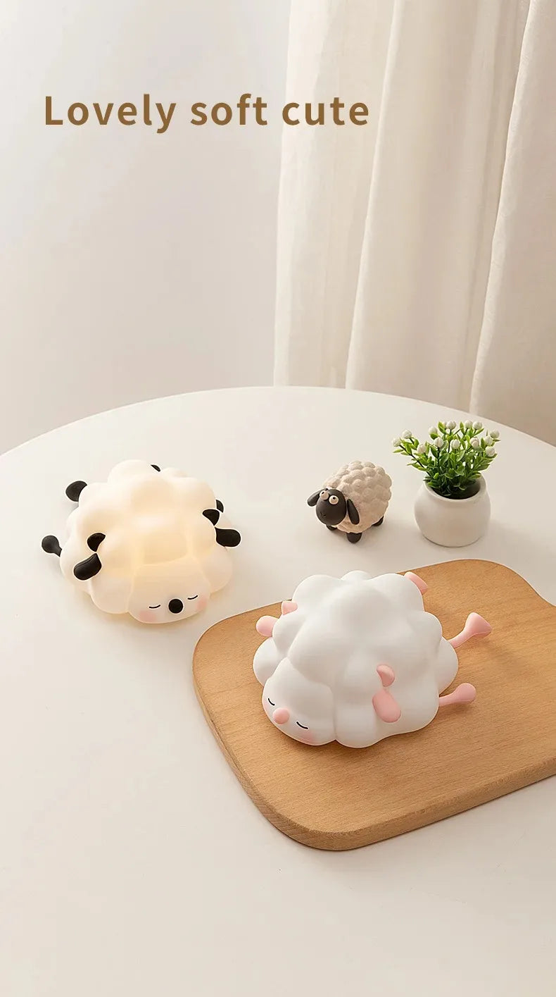 Sheep LED Night Light β USB Silicone Lamp with Phone Holder π