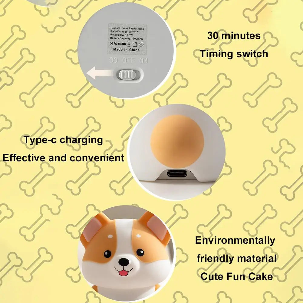 Corgi LED Night Light β 3-Mode Silicone USB Lamp for Kids πΆ
