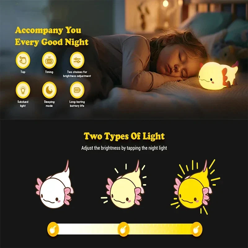 Squishy Axolotl Night Lamp β Perfect Gift π