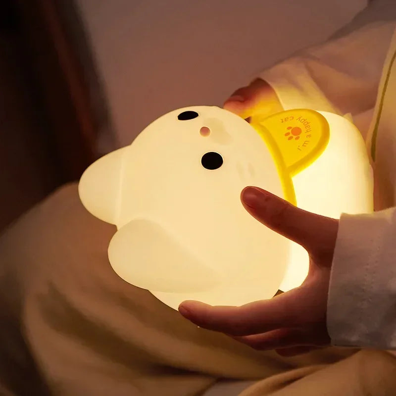 Lucky Cat LED Night Light β Touch Sensor USB Rechargeable Lamp π±