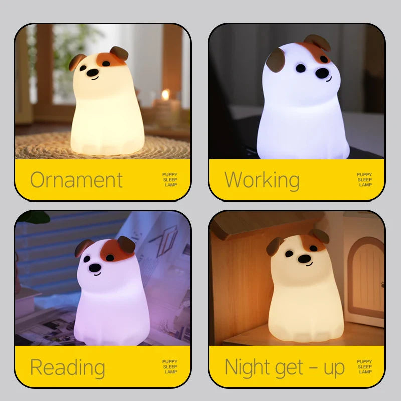 Dog LED Night Light β Rechargeable Squishy Silicone Lamp for Kids πΆ